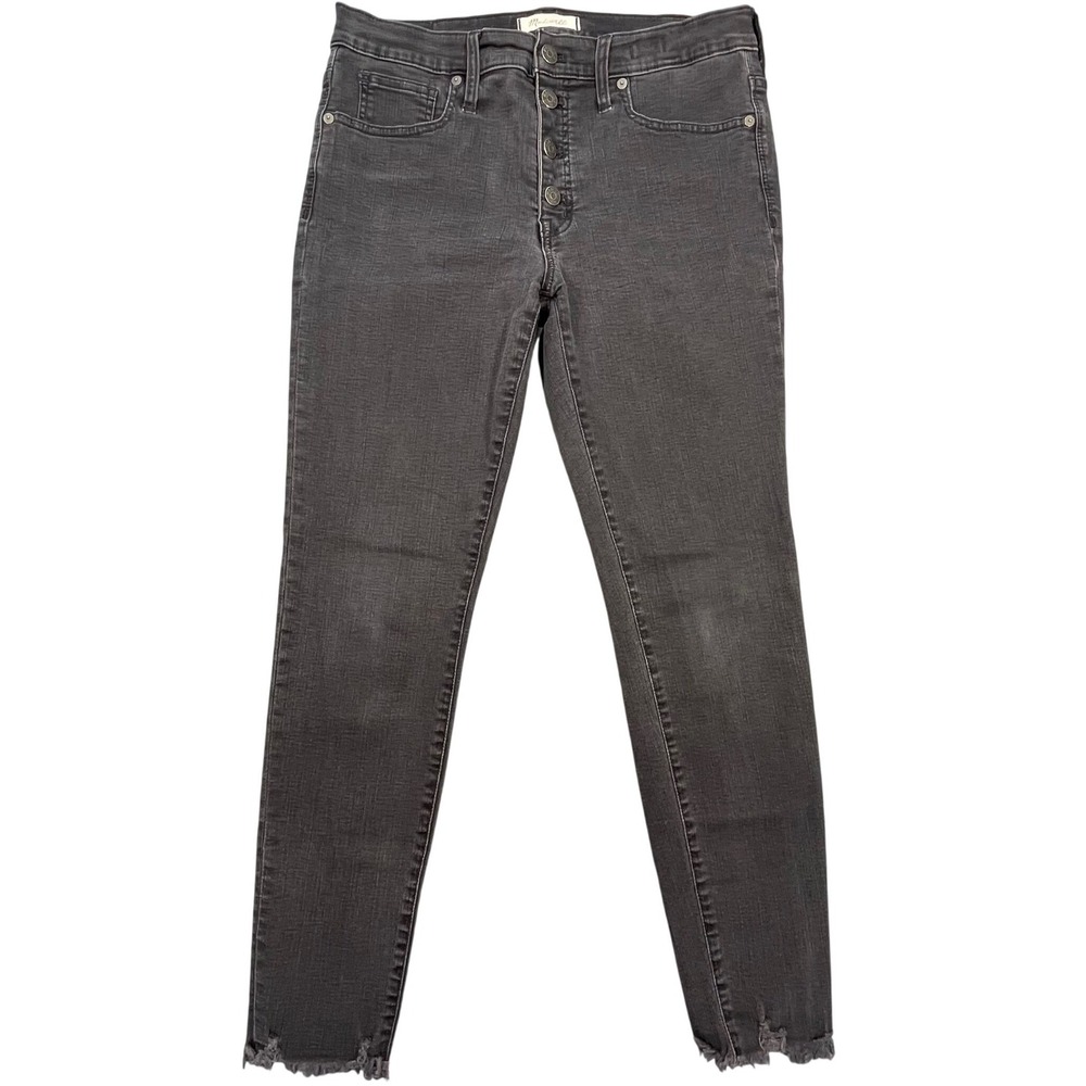 Madewell Black 9" High-Rise Skinny Button Fly Jeans Women 30